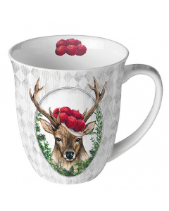 Mug 0.4 L Deer in frame