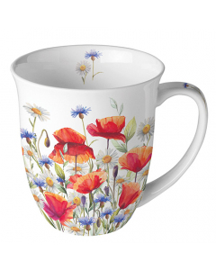 Mug 0.4 L Poppies and cornflowers