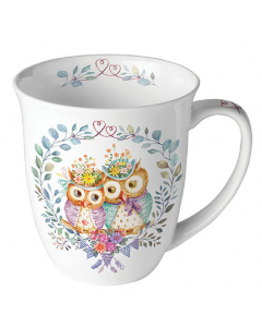 Mug 0.4 L Owl couple in love