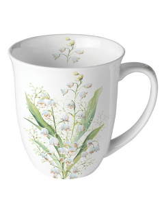 Mug 0.4 L Lily of the valley white