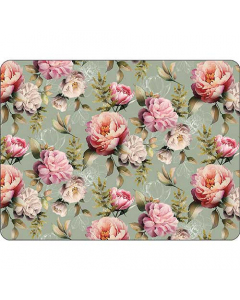 Placemat Peonies composition green