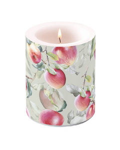 Candle big Fresh apples green