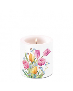 Candle small Tulips bouquet