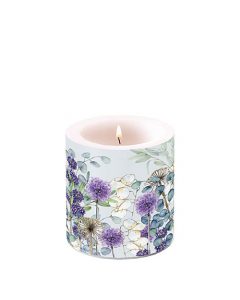 Candle small Lunaria green