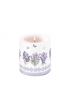 Candle small Lovely lavender white