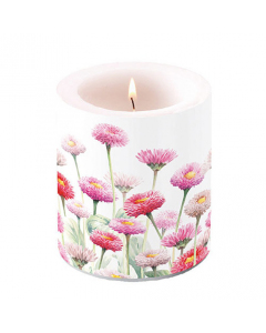 Candle medium Painted bellis