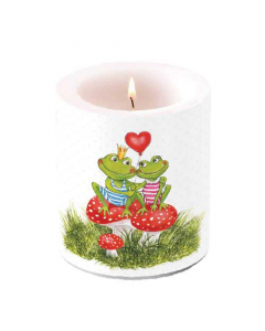 Candle medium Frogs in love