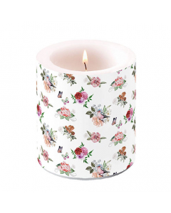 Candle medium Charlotte white