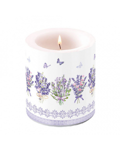 Candle medium Lovely lavender white