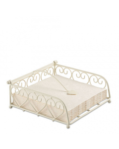 Napkin Holder Heart big cream