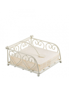 Napkin Holder Heart small cream