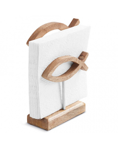 Napkin holder Communion fish wood