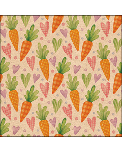 Napkin 33 Recycled Carrots and hearts nature FSC Mix