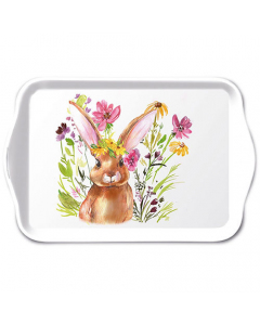 Tray melamine 13x21 cm Girl bunny