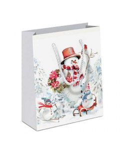 Gift bag Sporty snowmen