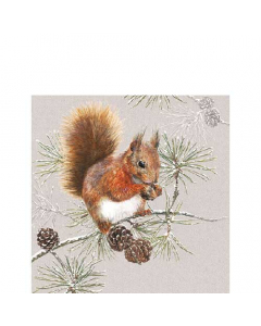 Napkin 25 Squirrel in winter FSC Mix