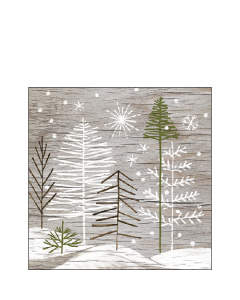 Napkin 25 Trees on wood FSC Mix