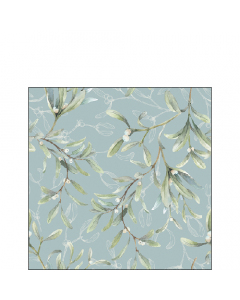 Napkin 25 Mistletoe all over green FSC Mix