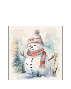 Napkin 25 Snowman in nature FSC Mix