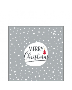 Napkin 25 Christmas snowflakes grey FSC Mix