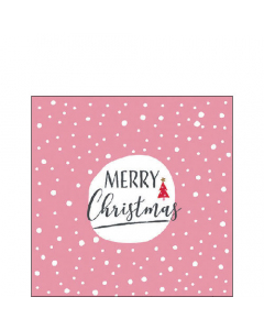 Napkin 25 Christmas snowflakes pink FSC Mix