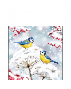 Napkin 25 Birds in the snow FSC Mix