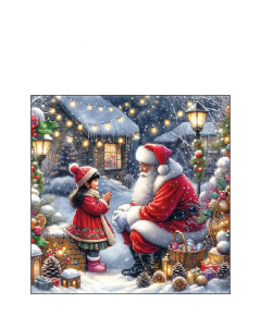 Napkin 25 Talking to Santa FSC Mix