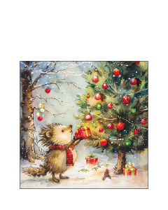 Napkin 25 Present for hedgehog FSC Mix