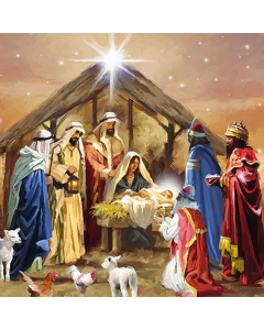 Napkin 33 Nativity collage FSC Mix