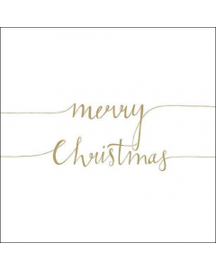 Napkin 33 Christmas note pos. gold FSC Mix