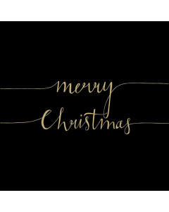Napkin 33 Christmas note black/gold FSC Mix