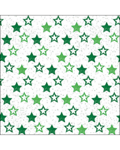 Napkin 33 Stars all over green FSC Mix