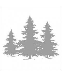 Napkin 33 Tree silhouette silver FSC Mix