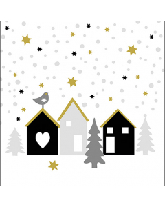 Napkin 33 Magic house black FSC Mix