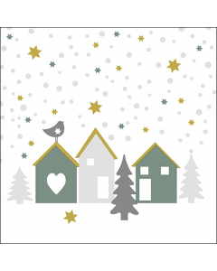 Napkin 33 Magic house sage FSC Mix