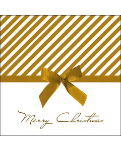 Napkin 33 Christmas bow gold FSC Mix