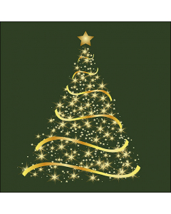Napkin 33 Shining tree green FSC Mix