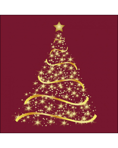 Napkin 33 Shining tree bordeaux FSC Mix