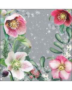 Napkin 33 Helleborus orientalis grey FSC Mix