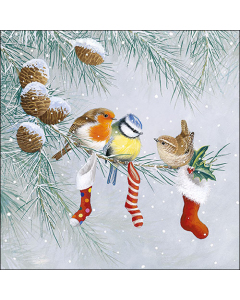 Napkin 33 Christmas socks FSC Mix