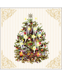 Napkin 33 X-Mas tree cream FSC Mix