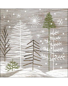 Napkin 33 Trees on wood FSC Mix