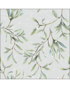 Napkin 33 Mistletoe all over grey FSC Mix