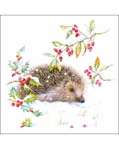 Napkin 33 Hedgehog in winter FSC Mix