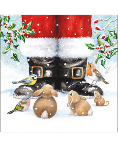 Napkin 33 Looking up to santa FSC Mix