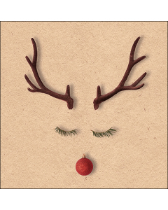 Napkin 33 Recycled Christmas reindeer nature FSC Mix