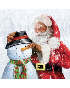 Napkin 33 Santa and snowman FSC Mix