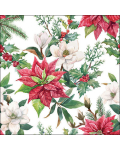 Napkin 33 Christmas florals FSC Mix