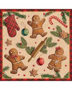 Napkin 33 Recycled Gingerbread cookies nature FSC Mix
