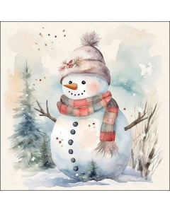 Napkin 33 Snowman in nature FSC Mix